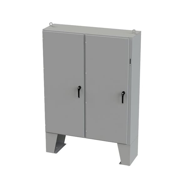 3 Point Latch with Coinproof/Padlock Handle Electrical Enclosures, 72 in H, 18 in D, 61 in W